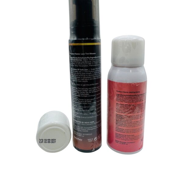Dola Hair Lace Tint Mousse Medium Brown & Melting Spray + Edge Control & HD Wrap - Picture 4 of 5